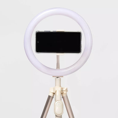 10 Inch LED Ring Light with Extendable Tripod & Bluetooth Remote