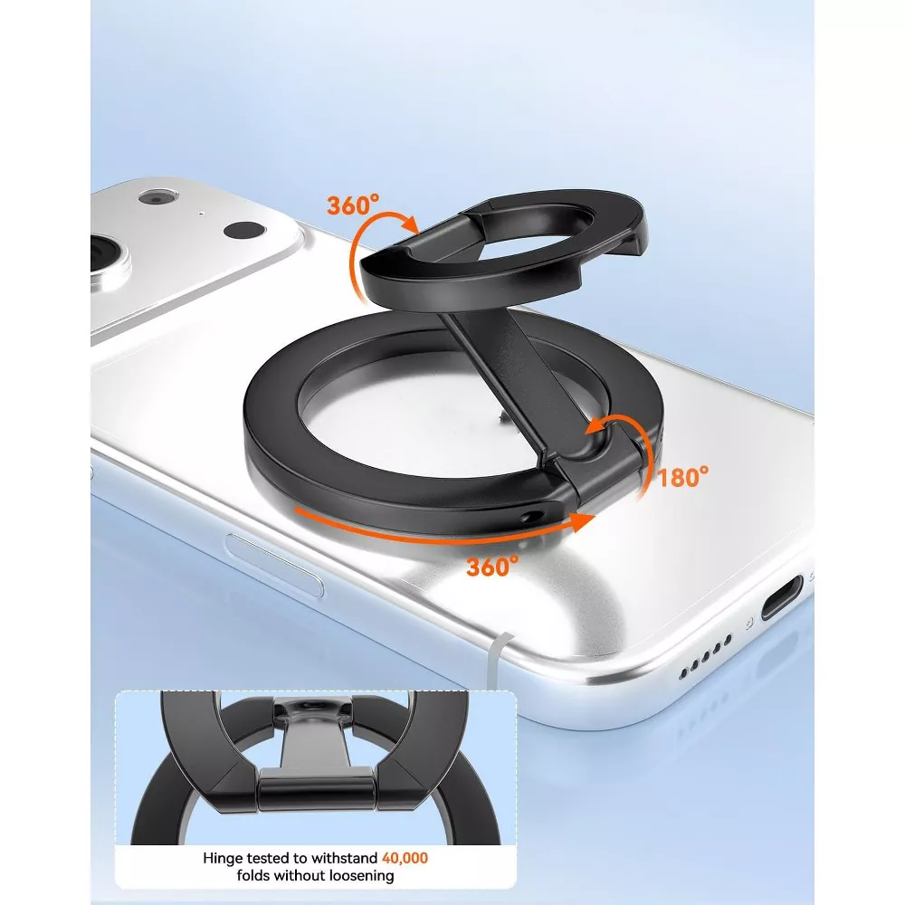 Magnetic Rotatable Phone Ring Grip Multi-Angle Adjustable Smartphone Finger Holder & Kickstand