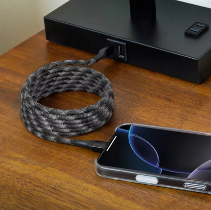 6 Feet USB-C to USB-C Magnetic Braided Cable Aluminum Housing Fast Charging Data Transfer Cord