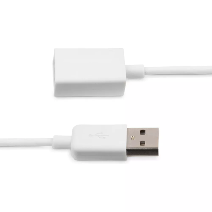 1M USB 2.0 Male to Female Extension Cable White USB-A Extender Cord
