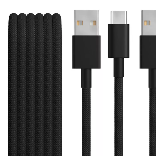 1.5m Woven USB-A to USB-C Charging & Data Cable 2 Pack 15W Fast Charging Braided Cord