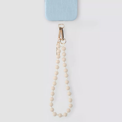Wood Bead Wristlet Phone Strap Universal Detachable Hand Lanyard for Phone Case
