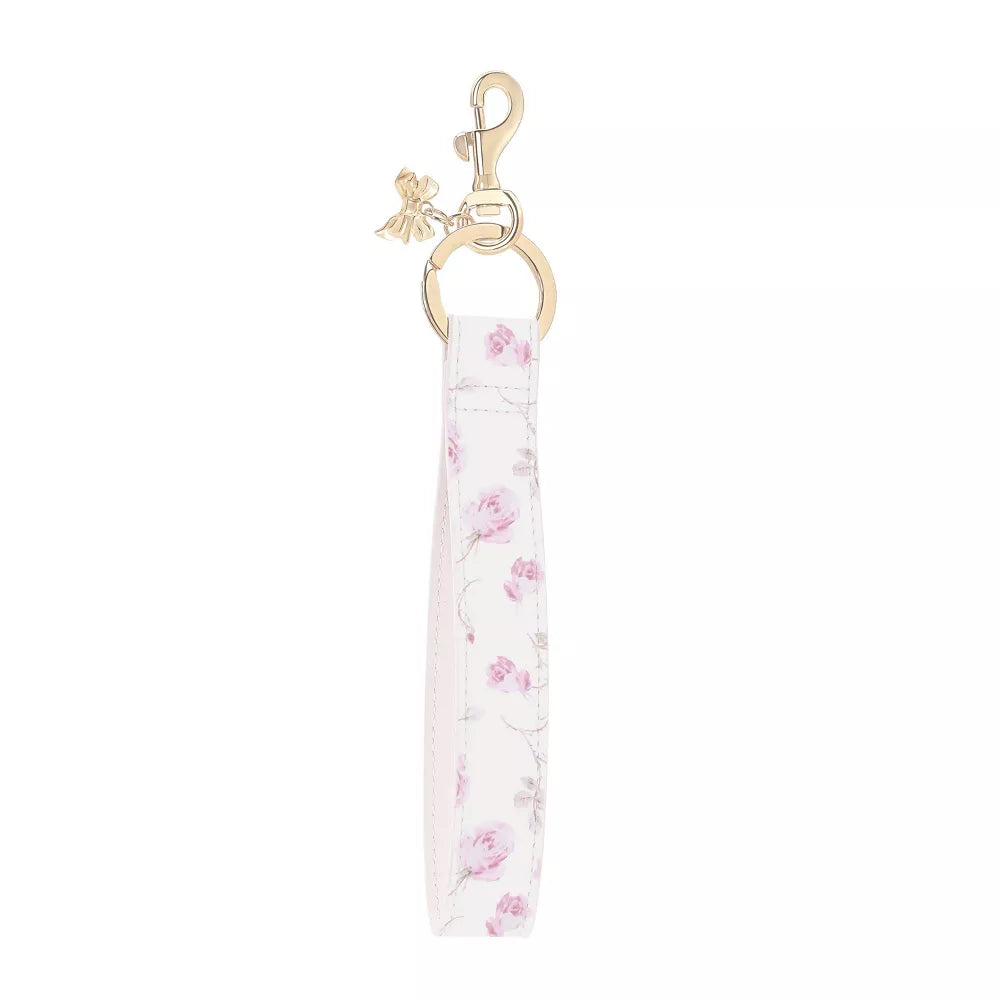 Floral Print PU Wrist Strap Multi-purpose Detachable Key & Bag Decorative Wristlet