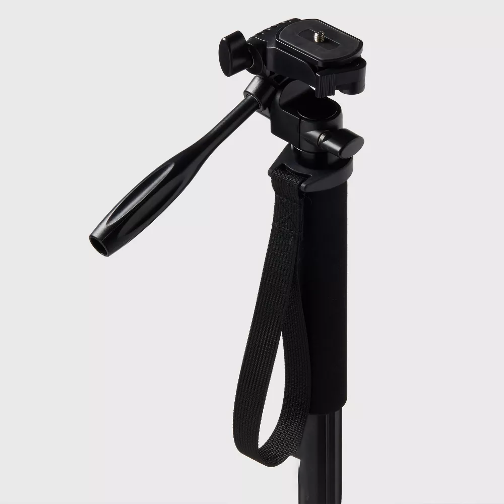 Telescopic Camera Monopod with 3-Way Panhead & Quick Release Plate