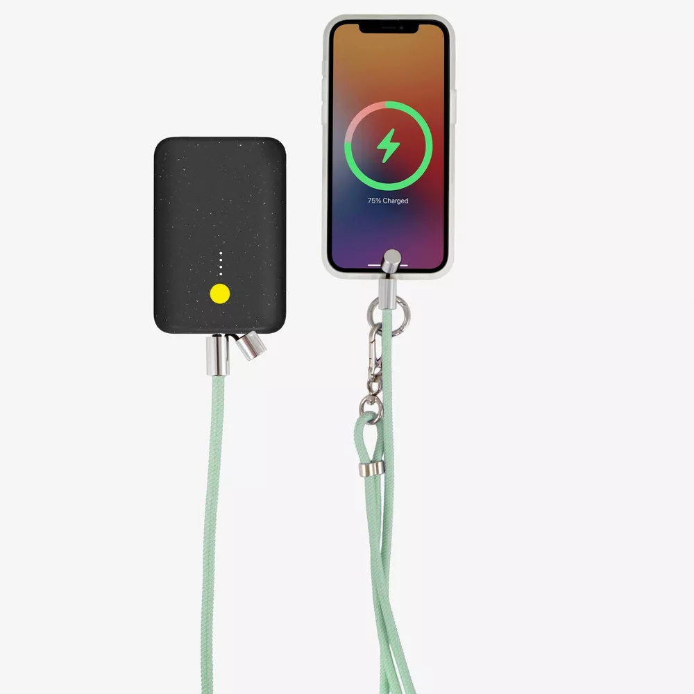 Adjustable Crossbody Phone Strap Built-In USB-C Fast Charging Cable Lanyard