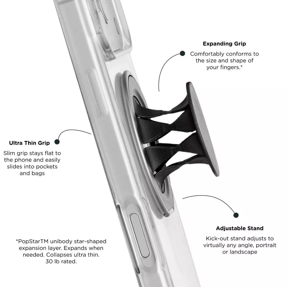 Ultra-Thin Magnetic Expandable Phone Grip Built-In Adjustable Kickstand Portable Smartphone Accessory